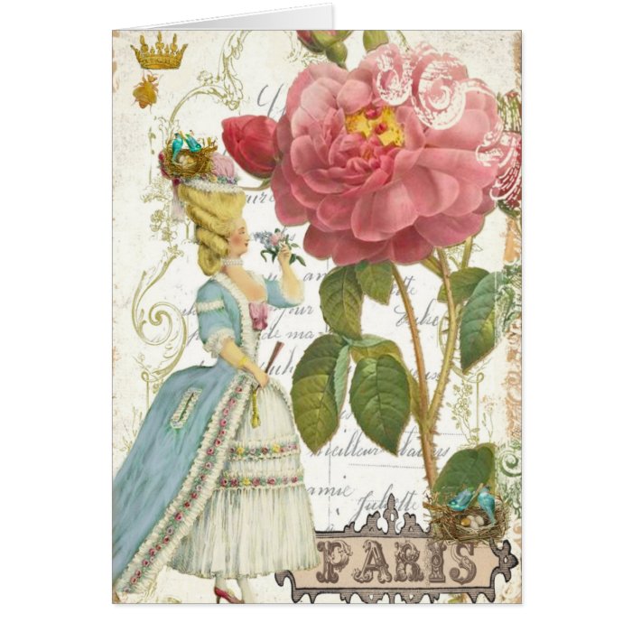 Marie Antoinette Versailles Stationery Garden Rose Card ...