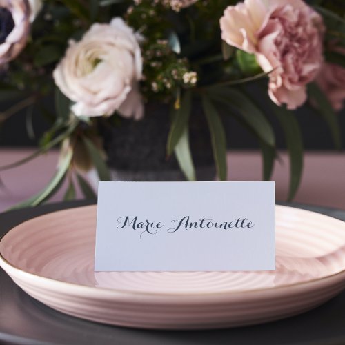 Marie Antoinette Wedding Rococo Dusty Blue Place Card