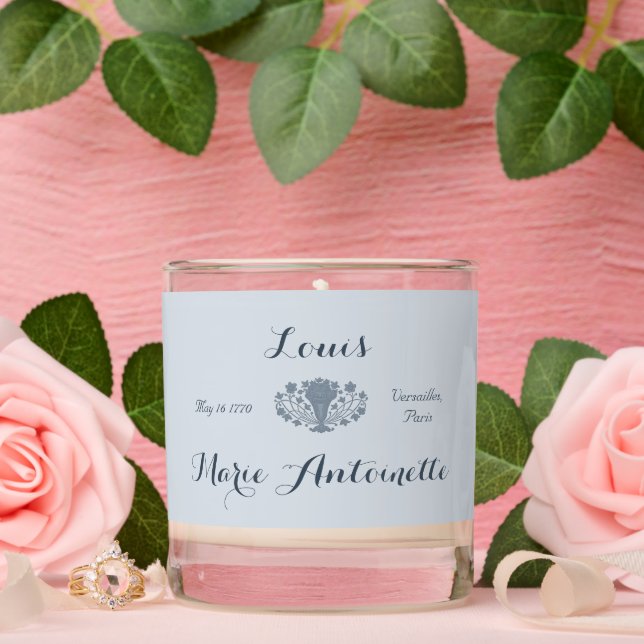 Marie Antoinette Wedding Rococo Dusty Blue Scented Candle (Wedding)