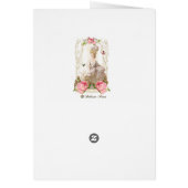 Marie Antoinette White Dress&Pink Roses card (Back)