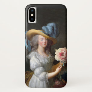 Marie Antoinette with a pink peony iPhone X Case
