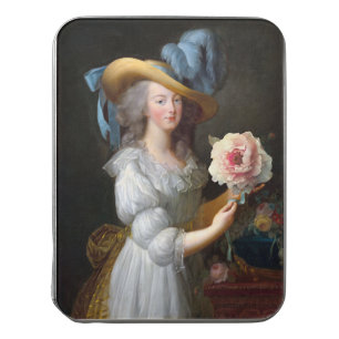 Marie Antoinette with a pink peony Jigsaw Puzzle