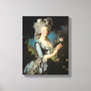 Marie Antoinette with a Rose, 1783 Canvas Print