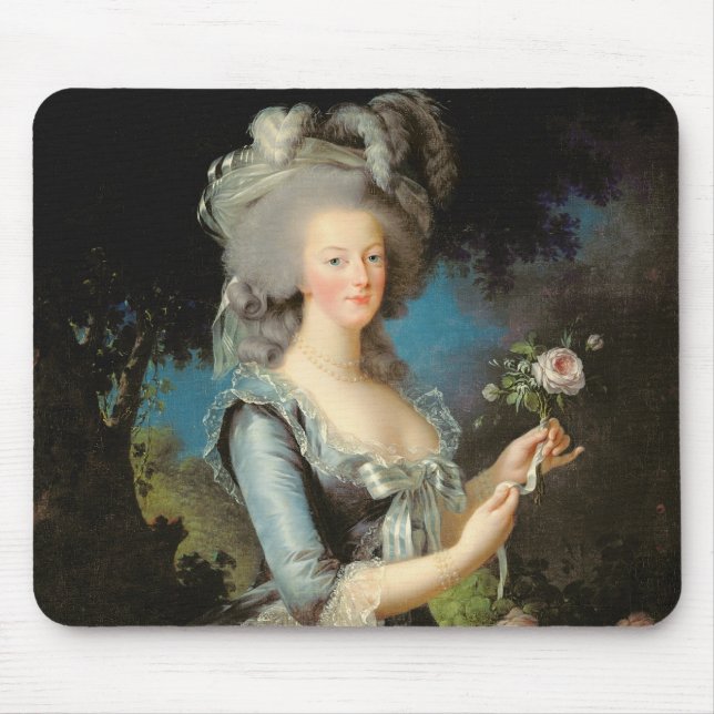 Marie Antoinette  with a Rose, 1783 Mouse Pad (Front)