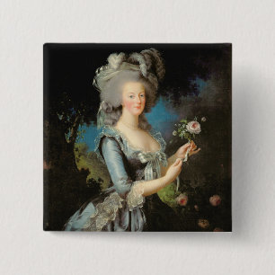 Marie Antoinette with a Rose, 1783 Pinback Button