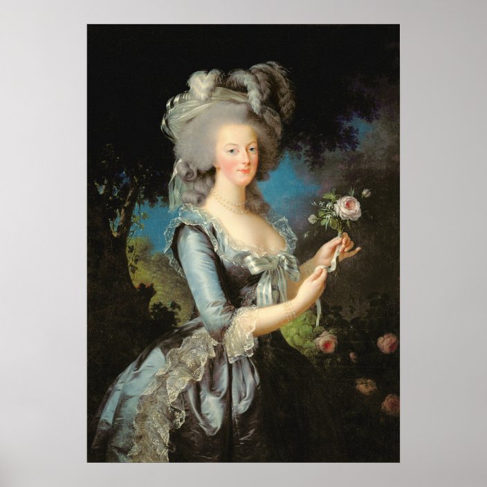 Marie Antoinette with a Rose, 1783 Poster | Zazzle.com