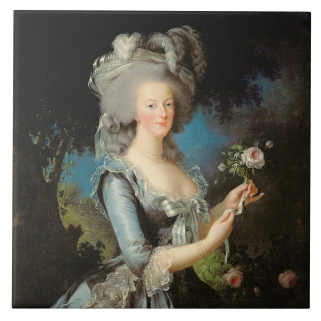 Marie Antoinette with a Rose, 1783 Tile (Front)