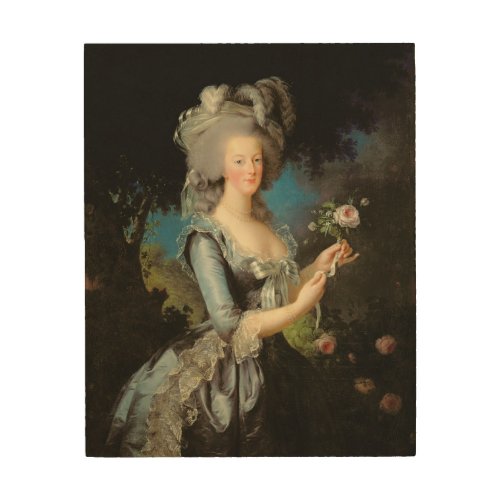 Marie Antoinette  with a Rose 1783 Wood Wall Art