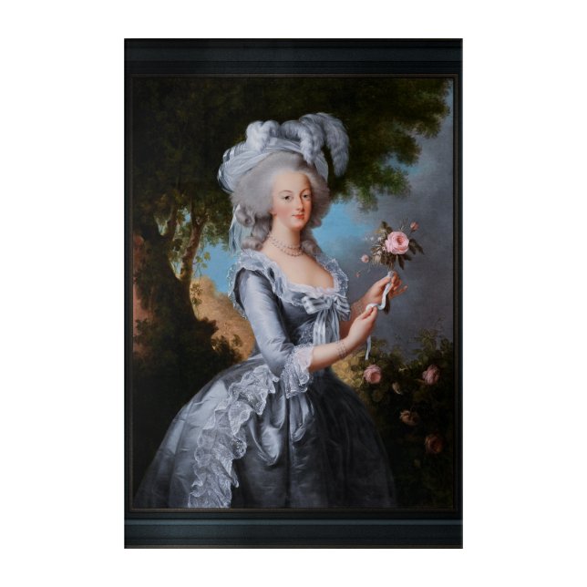 Marie Antoinette With A Rose Acrylic Print (Front)