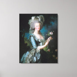 Marie Antoinette with a Rose by Elisabeth Le Brun Canvas Print