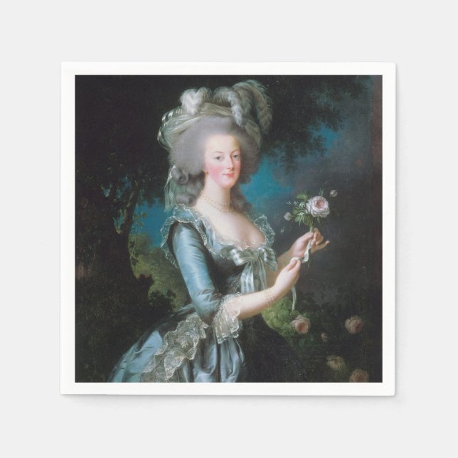 Marie Antoinette with a Rose by Elisabeth Le Brun  Napkins (Front)