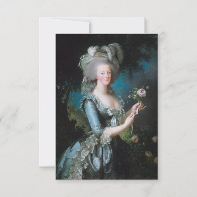 Marie Antoinette with a Rose by Elisabeth Le Brun Thank You Card (Front)