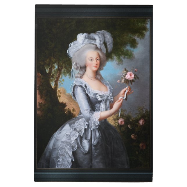 Marie Antoinette With A Rose Metal Print (Front)