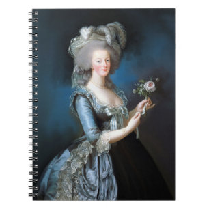 Marie Antoinette with a rose Notebook
