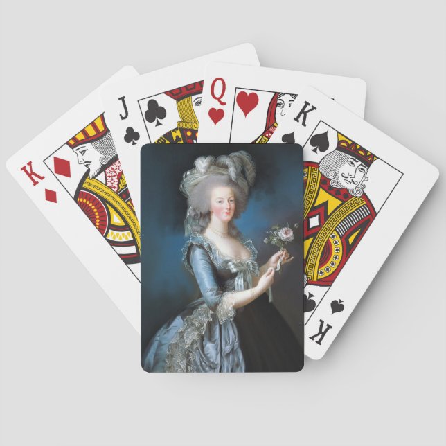 Marie Antoinette with a rose Poker Cards (Back)