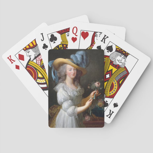 Marie Antoinette with a rose Poker Cards (Back)