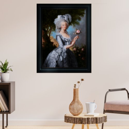 Marie Antoinette With A Rose Poster