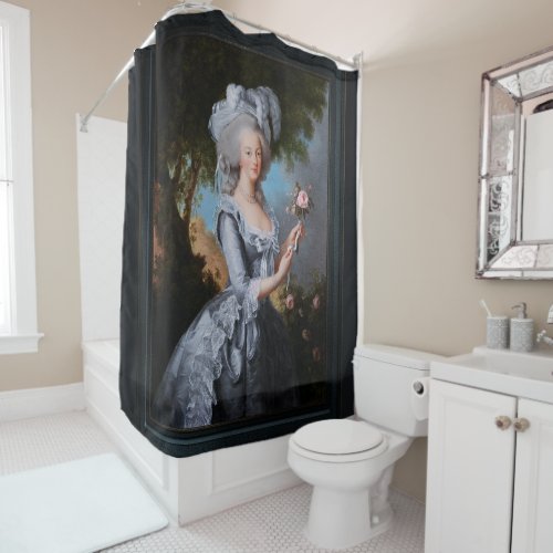 Marie Antoinette With A Rose Shower Curtain