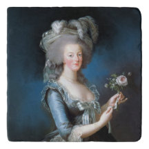 Marie Antoinette with a rose