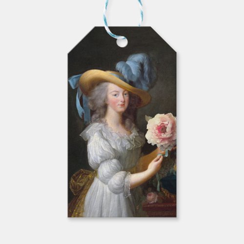 Marie Antoinette with Pink Anemone Flower Gift Tags