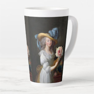 Marie Antoinette with Pink Anemone Flower Latte Mug