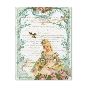 Marie Antoinette with Sparrow Invitation
