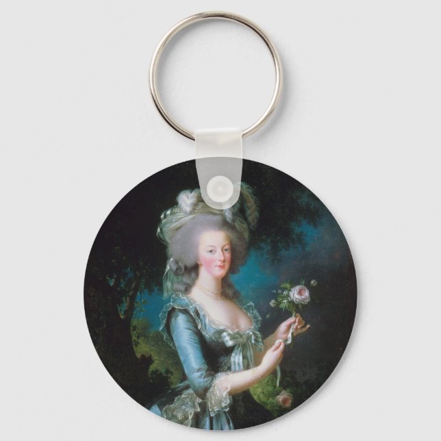 Marie-Antoinette with the Rose by Elisabeth Lebrun Keychain (Front)