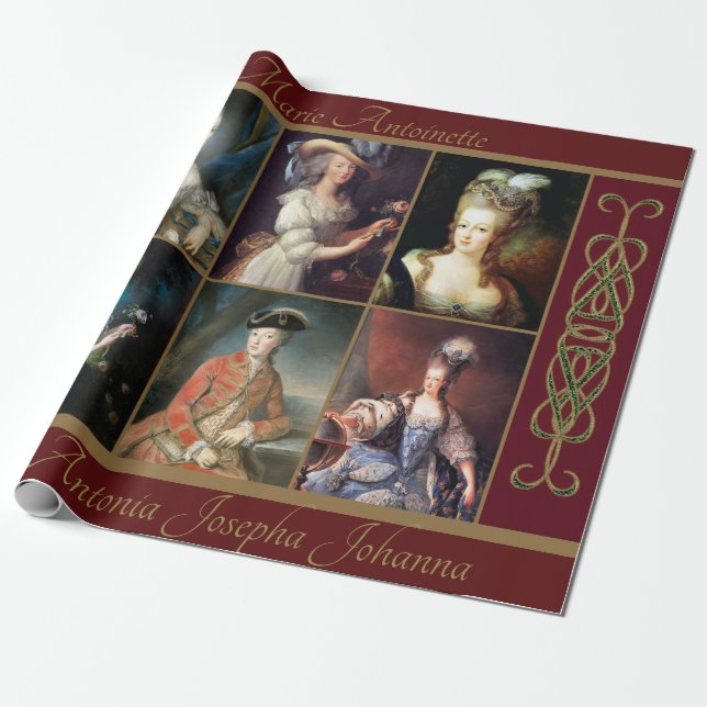 Marie Antoinette Wrapping Paper (Unrolled)
