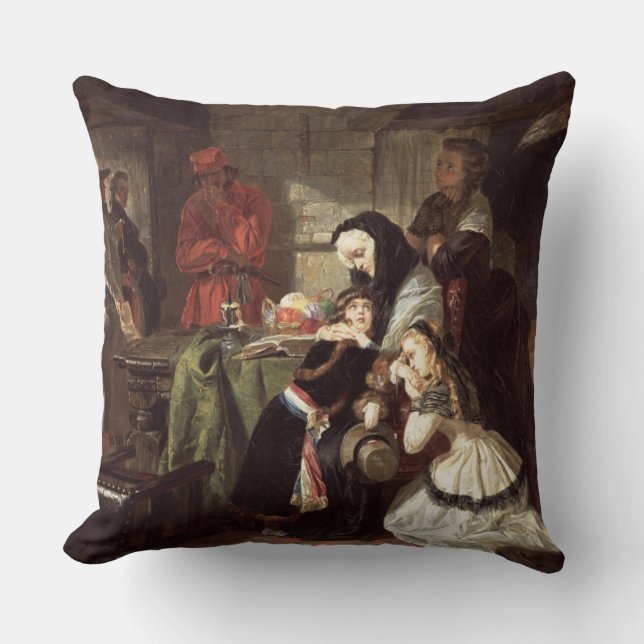 Marie-Antoinette's (1753-93) Final Adieu to the Da Throw Pillow (Front)