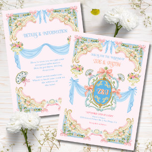 Marie Antoniette Inspired Wedding Invitation