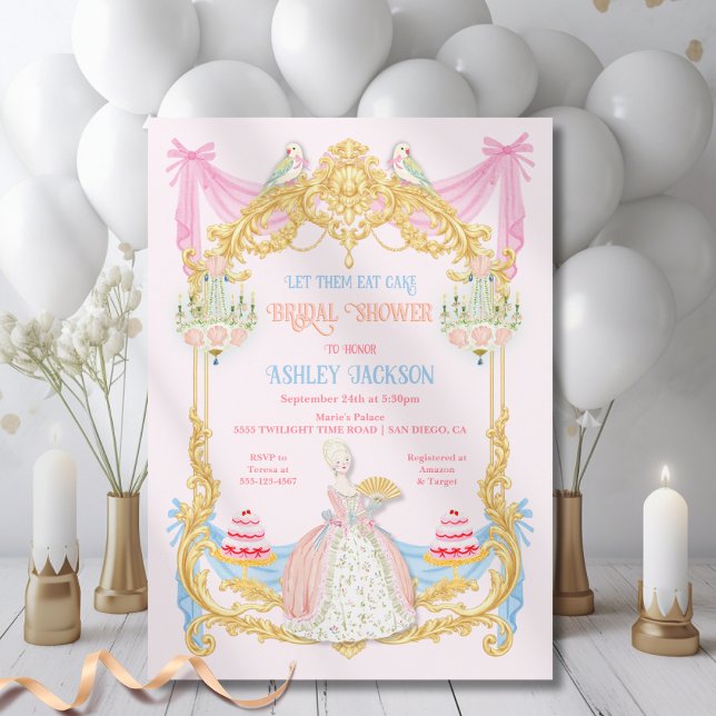 Marie Antoniette Let them eat cake Bridal Shower Invitation (Creator Uploaded)