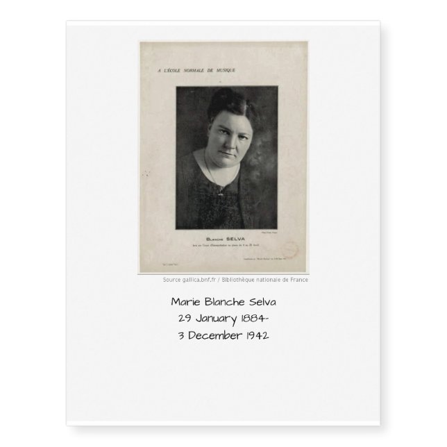 Marie Blanche Selva Temporary Tattoos (Front)