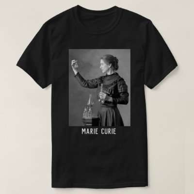marie curie is physicist black elegant tshirt