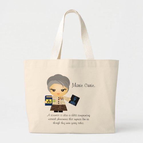 Marie Curie Large Tote Bag