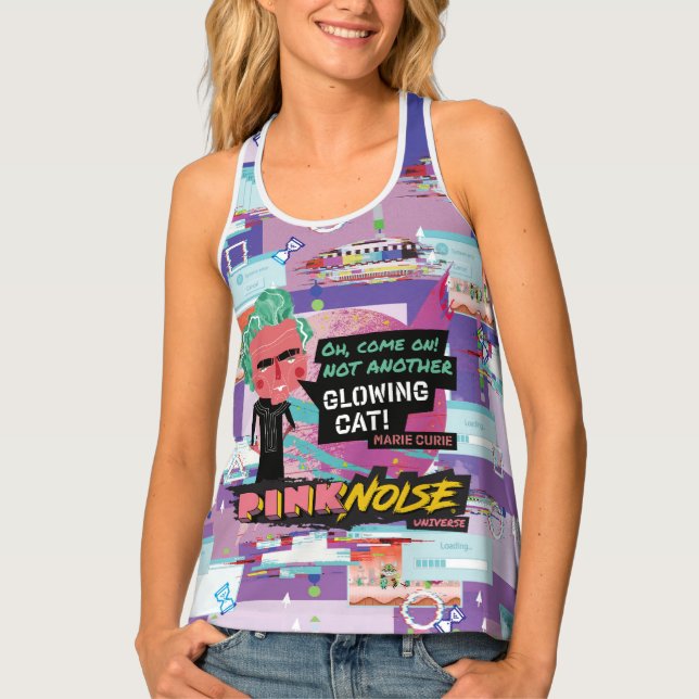 Marie Curie ・ Pink Noise Tank Top (Front)