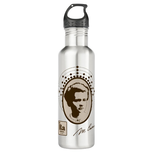 Marie Curie Stainless Steel Water Bottle (Front)