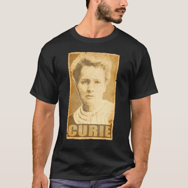 Marie Curie Torn Propaganda Poster T-Shirt (Front)