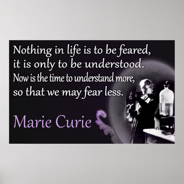 Marie Curie | Understood, Not Feared Poster (Front)