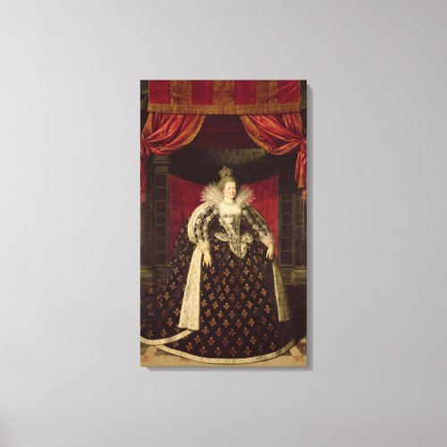 Marie de Medici  in Coronation Robes c1610 Canvas Print