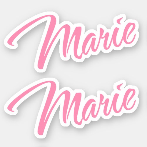 Marie Decorative Name in Pink x2 Sticker