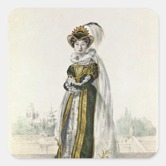 Marie Dorval  in 'Marion Delorme' by Victor Square Sticker (Front)