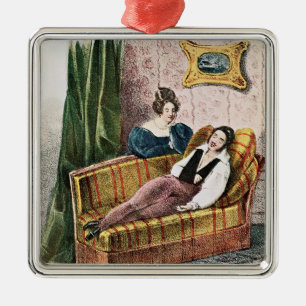 Marie Dorval in the role of Adele d'Hervey Metal Ornament