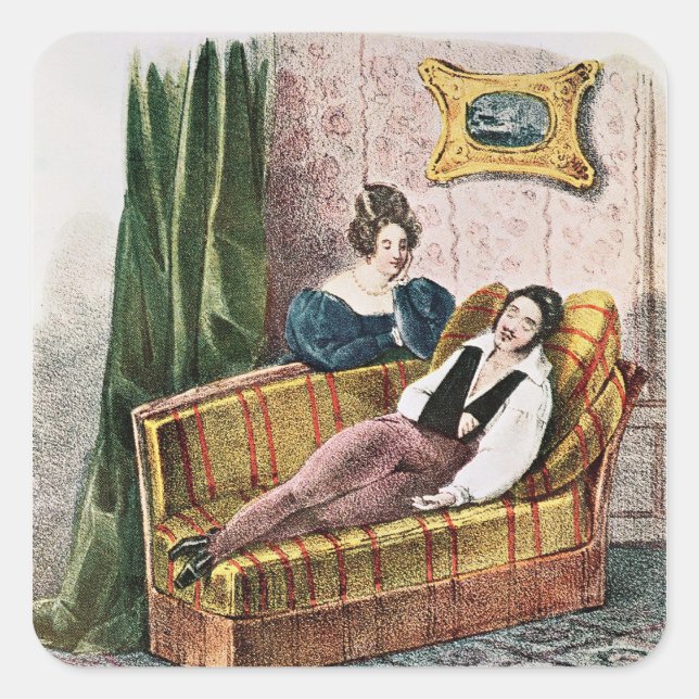 Marie Dorval  in the role of Adele d'Hervey Square Sticker (Front)