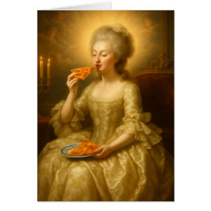 Marie Eating Pizza Digital Art Cards