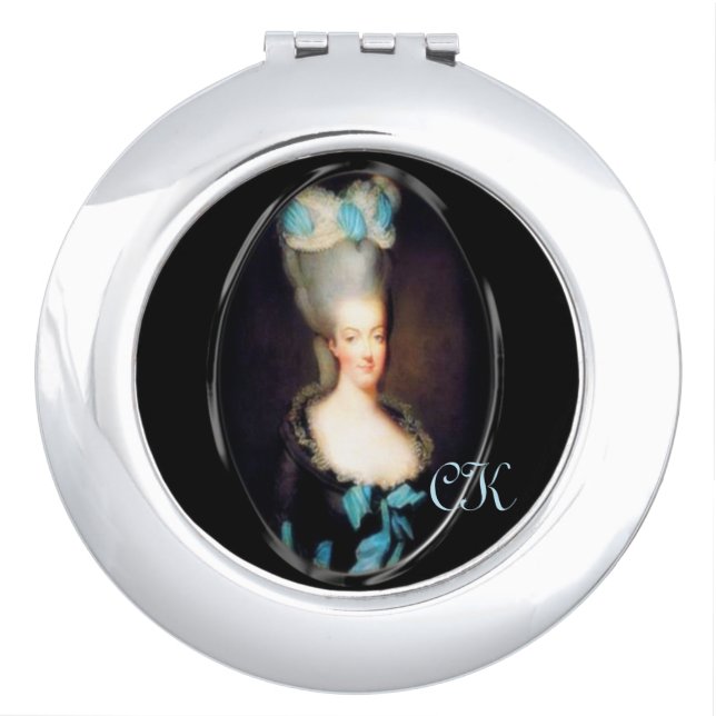 Marie Fairdaye Baroque  Monogram Mirror For Makeup (Front)