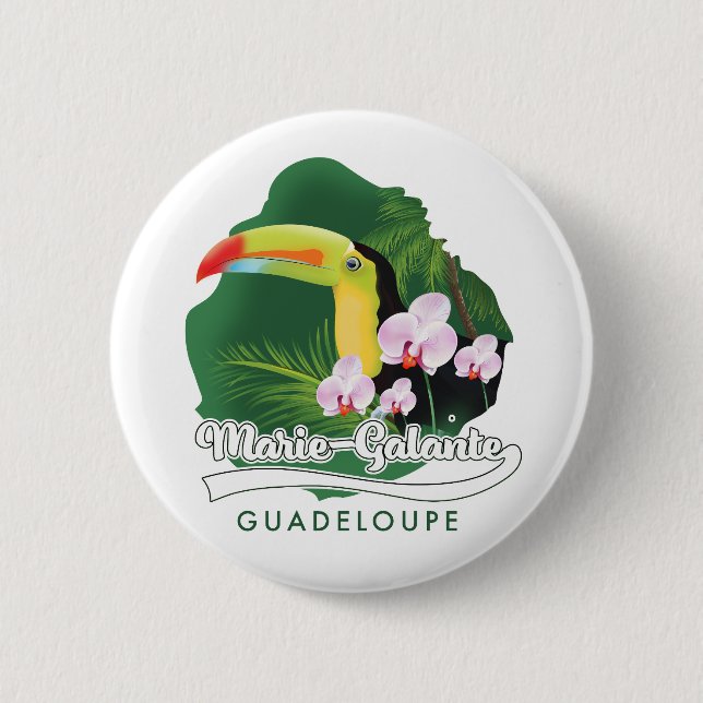 Marie Galante Guadeloupe logo Button (Front)