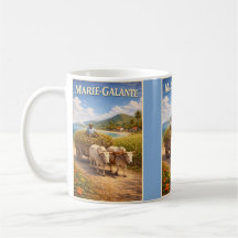 Marie-Galante Ox Cart Vintage Poster