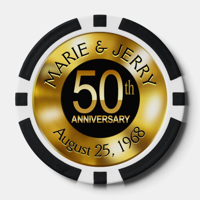 Marie & Jerry 50th Anniv 1968 casino chip (Front)
