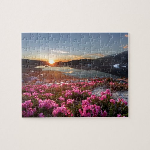 Marie Lakes Sunrise _ John Muir Trail _ Ansel Adam Jigsaw Puzzle