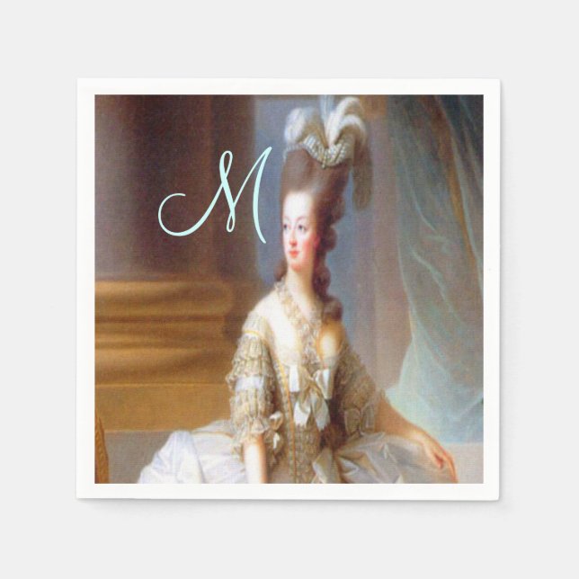 Marie Monogram Elegant French Chic Napkins (Front)